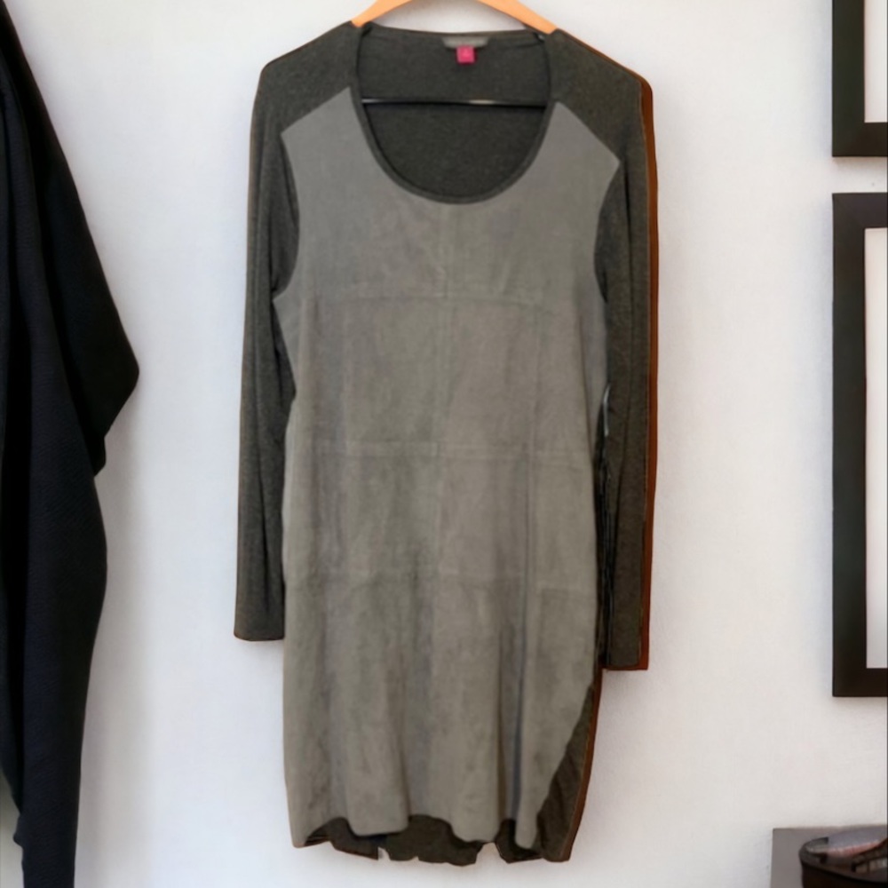 Vince Camuto Wear to Work Dress Faux Suede Size Large - Picture 5 of 9